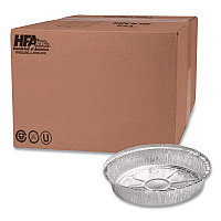 Round Aluminum Container, 24 oz., 7" Diameter, Silver, 500/Carton (204700)
