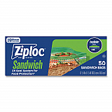 Resealable Sandwich Bags, 6.5" x 5.88", Clear, 50/Box (383179BX)