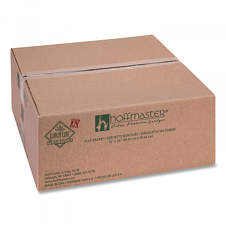 Airlaid Flat Pack Napkins, 1 Ply, 15.5 x 15.5, White, 1,000/Carton (253263)