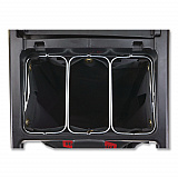 Triple Waste Wire Bag Holder for Rubbermaid Commercial Janitorial and Housekeeping Carts, 3 x 12.5 x 0.13, Steel (FG9T89L10000)