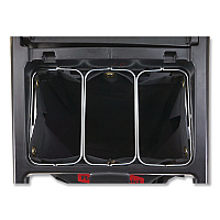 Triple Waste Wire Bag Holder for Rubbermaid Commercial Janitorial and Housekeeping Carts, 3 x 12.5 x 0.13, Steel (FG9T89L10000)