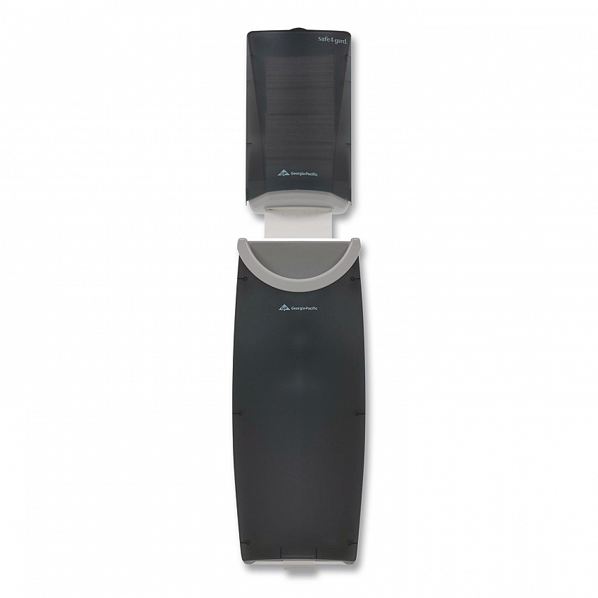 Safe-T-Gard Door Tissue Dispenser/Trash Receptacle, 6.75 x 4 x 11, Smoke (59513)