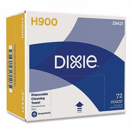 H900 Disposable Cleaning Towel, 1-Ply, 13 x 23.5, White/Blue, 72 Towels/Box (29421)