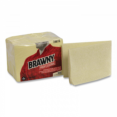 Dusting Cloths, Quarterfold, 17 x 24, Unscented, Yellow, 50/Pack, 4 Packs/Carton (29616)