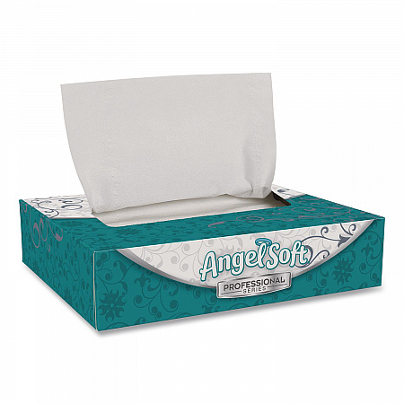 Angel Soft ps Facial Tissue, 2-Ply, White, 50 Sheets/Box, 60 Boxes/Carton (48550)