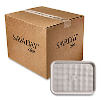 Savaday Molded Fiber Flat Food Tray, 16 x 12, White, Paper, 200/Carton (20803CT)