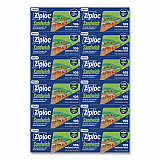 Resealable Sandwich Bags, 6.5" x 5.88", Clear, 105 Bags/Box, 12 Boxes/Carton (383211)