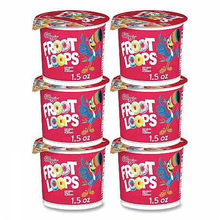 Froot Loops Breakfast Cereal, Single-Serve 1.5 oz Cup, 6/Box (01246)