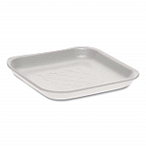 Supermarket Tray, #1S, 5.1 x 5.1 x 0.65, White, Foam, 1,000/Carton (0TF101S00000)