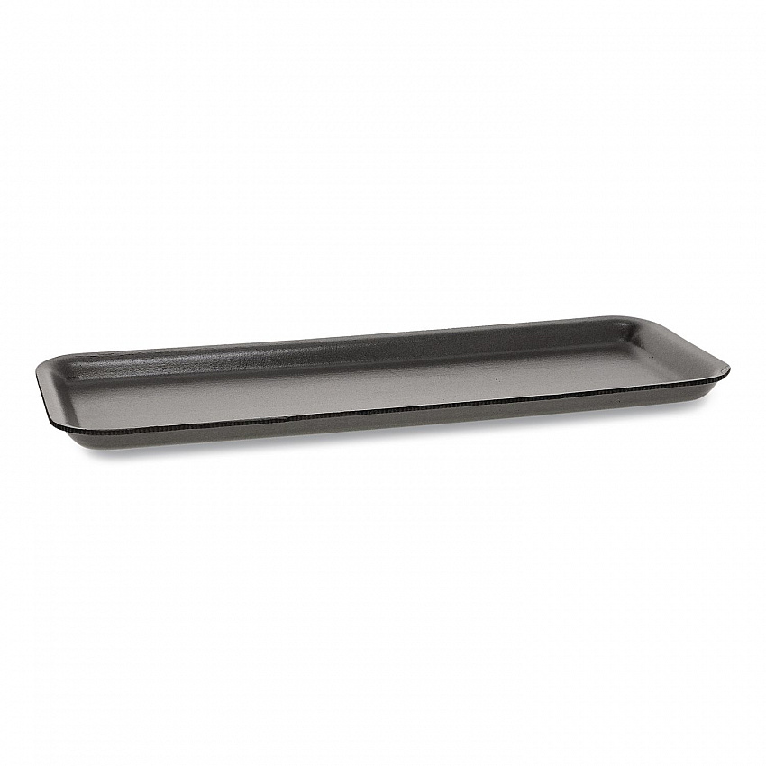 Supermarket Tray, #7S, 14.62 x 5.62 x 0.67, Black, Foam, 250/Carton (0TFB07S00000)