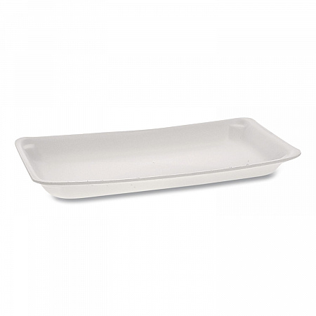 Supermarket Tray, #10P, 10.75 x 5.5 x 1.2, White, Foam, 400/Carton (51P110P)