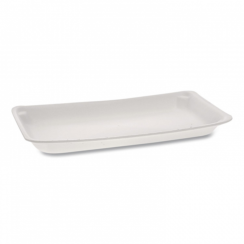Supermarket Tray, #10P, 10.75 x 5.5 x 1.2, White, Foam, 400/Carton (51P110P)