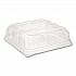 Recycled Container Lid, Dome Lid for 6 x 6 Brownie Container, 7.5 x 7.5 x 2.02, Clear, Plastic, 195/Carton (75S20SDOME)