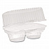 ClearView Bakery Cupcake Container, 2 Compartments, 6.75 x 4 x 4, Clear, Plastic, 100/Carton (2002)
