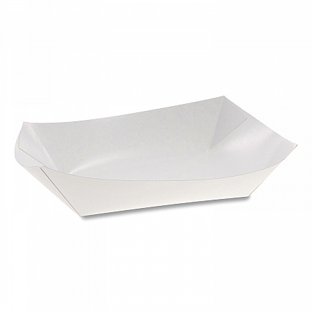 Paperboard Food Tray, #12 Beers Tray, 6 x 4 x 1.5, White, Paper, 300/Carton (23863)