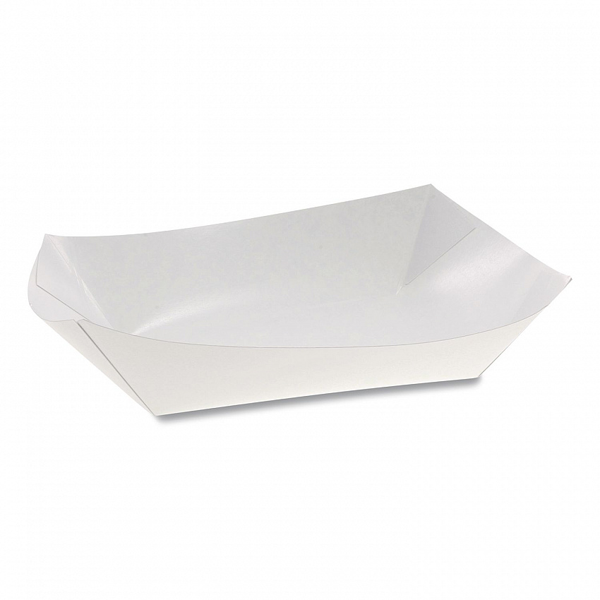 Paperboard Food Tray, #12 Beers Tray, 6 x 4 x 1.5, White, Paper, 300/Carton (23863)