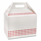 Paperboard Barn Box with Handle, 9 x 5.9 x 3.1, Basketweave, Paper, 150/Carton (DBRNL)
