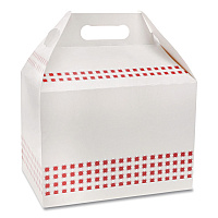 Paperboard Barn Box with Handle, 9 x 5.9 x 3.1, Basketweave, Paper, 150/Carton (DBRNL)