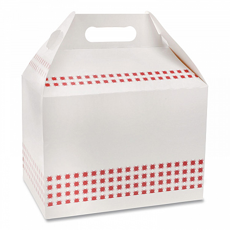 Paperboard Barn Box with Handle, 9 x 5.9 x 3.1, Basketweave, Paper, 150/Carton (DBRNL)