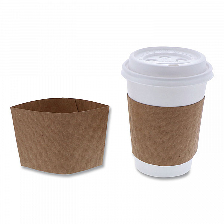 Hot Cup Sleeve, Fits 10 oz to 24 oz Cups, Brown, 1,000/Carton (DSLVBRN)
