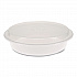 Newspring VERSAtainer Microwavable Containers, 48 oz, 9.5 x 9.5 x 2.4, White/Clear, Plastic, 150/Carton (NC948)