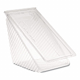 Plastic Hinged Lid Sandwich Container, 3.25 x 6.5 x 3, Clear, 85/Pack, 3 Packs/Carton (Y11334)