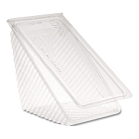 Plastic Hinged Lid Sandwich Container, 3.25 x 6.5 x 3, Clear, 85/Pack, 3 Packs/Carton (Y11334)