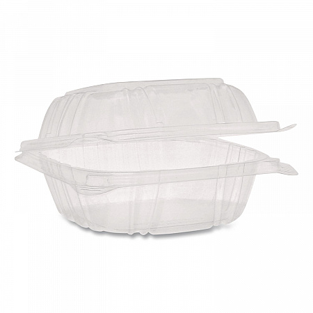 SENSATION SmartLock Hinged Lid Container, 5.2 x 5.3 x 2.56, Clear, Plastic, 375/Carton (YCI820500000)