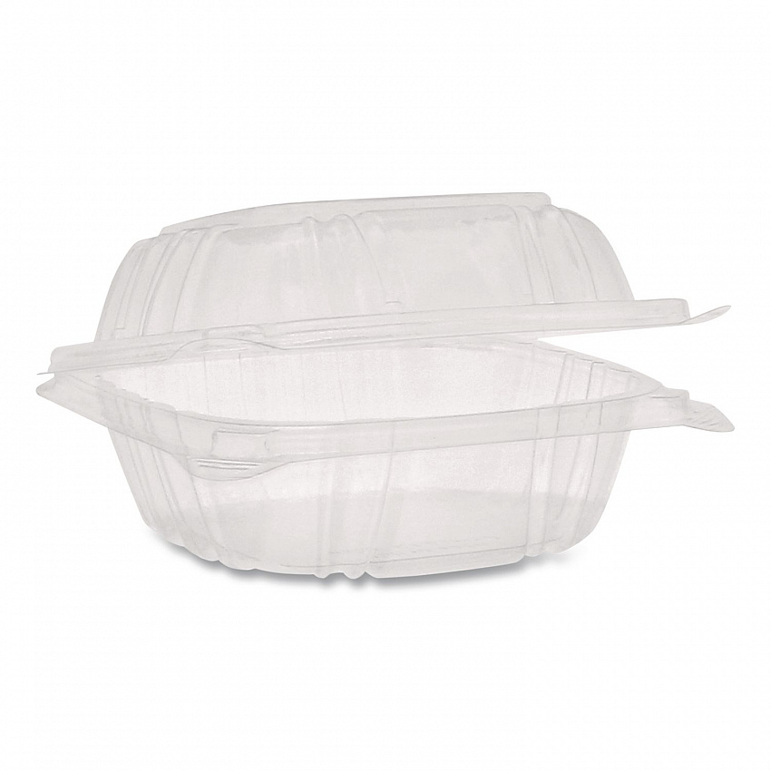 SENSATION SmartLock Hinged Lid Container, 5.2 x 5.3 x 2.56, Clear, Plastic, 375/Carton (YCI820500000)