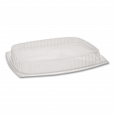 Showcase Deli Container Lid, Dome Lid For 3-Compartment 48/64 oz Containers, 9 x 7.4 x 1, Clear, Plastic, 220/Carton (YCI853010000)