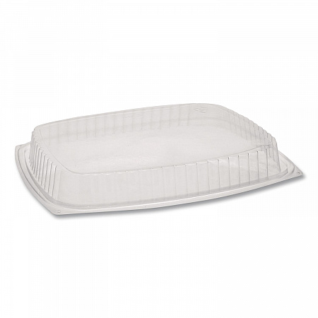 Showcase Deli Container Lid, Dome Lid For 3-Compartment 48/64 oz Containers, 9 x 7.4 x 1, Clear, Plastic, 220/Carton (YCI853010000)