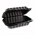 EarthChoice SmartLock Microwavable MFPP Hinged Lid Container, 9 x 6 x 3, Black, Plastic, 270/Carton (YCNB80961000)