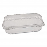 ClearView SmartLock Hinged Lid Container, 23 oz, 8.5 x 4 x 2.5, Clear, Plastic, 250/Carton (YCI81048)