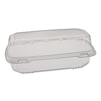 ClearView SmartLock Hinged Lid Container, 23 oz, 8.5 x 4 x 2.5, Clear, Plastic, 250/Carton (YCI81048)
