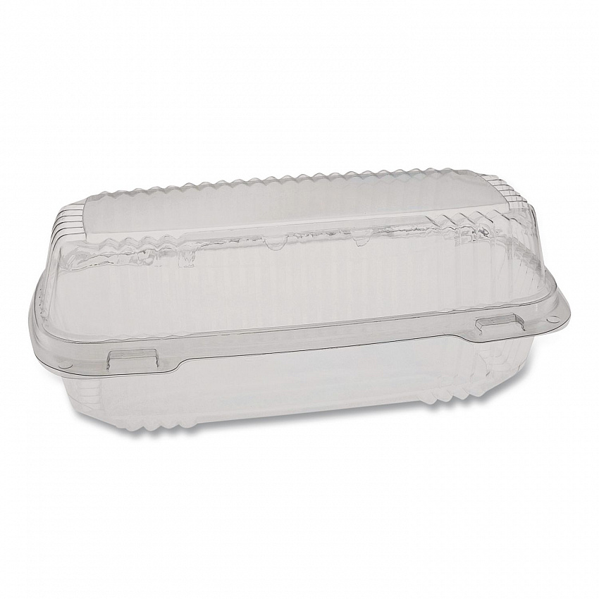 ClearView SmartLock Hinged Lid Container, 23 oz, 8.5 x 4 x 2.5, Clear, Plastic, 250/Carton (YCI81048)