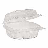 ClearView SmartLock Hinged Lid Container, Hoagie Container, 11 oz, 5.25 x 5.25 x 2.5, Clear, Plastic, 375/Carton (YCI81050)