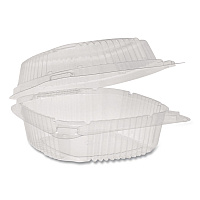 ClearView SmartLock Hinged Lid Container, Hoagie Container, 11 oz, 5.25 x 5.25 x 2.5, Clear, Plastic, 375/Carton (YCI81050)