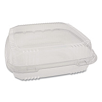 ClearView SmartLock Hinged Lid Container, 9.22 x 8.88 x 2.91, Clear, Plastic, 200/Carton (YCI81110)