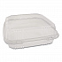 ClearView SmartLock Hinged Lid Container, 9.22 x 8.88 x 2.91, Clear, Plastic, 200/Carton (YCI81110)