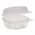 ClearView SmartLock Hinged Lid Container, 20 oz, 5.8 x 6 x 3, Clear, Plastic, 500/Carton (YCI81160)