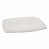Showcase Deli Container Lid, Flat Lid For 3-Compartment 48/64 oz Containers, 9 x 7.38 x 0.19, Clear, Plastic, 220/Carton (YCI85300)
