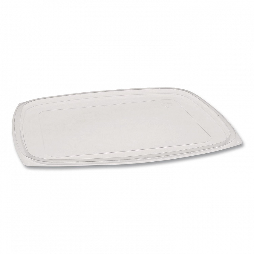 Showcase Deli Container Lid, Flat Lid For 3-Compartment 48/64 oz Containers, 9 x 7.38 x 0.19, Clear, Plastic, 220/Carton (YCI85300)