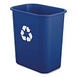 Deskside Recycling Bin, 3 gal, Polypropylene, Blue (12QTRECYCLEB)