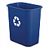 Deskside Recycling Bin, 3 gal, Polypropylene, Blue (12QTRECYCLEB)