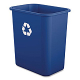 Recycling Container, 7 gal, Polypropylene, Blue (28QTRECYCLEB)