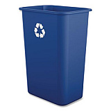 Recycling Container, 10 gal, Polypropylene, Blue (41QTRECYCLEB)