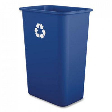 Recycling Container, 10 gal, Polypropylene, Blue (41QTRECYCLEB)