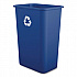 Recycling Container, 10 gal, Polypropylene, Blue (41QTRECYCLEB)