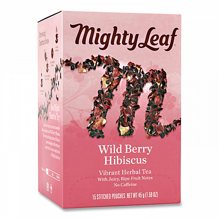 Whole Leaf Tea Pouches, Wild Berry Hibiscus, 15/Box (510144)