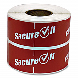SecureIT Tamper Evident Food Container Seals, 1 x 3, Red, Paper, 250/Roll, 2 Rolls/Pack (P13SI2)
